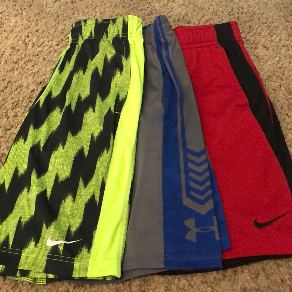 Boys Nike and Under Armour Shorts